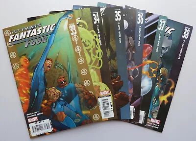 Buy Ultimate Fantastic Four #33 To 38 God War: Part 1 To 6 Complete Marvel VF 8.0 • 17.95£