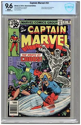 Buy Captain Marvel  # 61   CBCS   9.6   NM+   White Pgs   3/79  Chaos & Elysius Cove • 64.34£