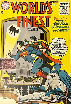 Buy Worlds Finest #75, DC Comics 3/55 Superman And Robin • 157.70£