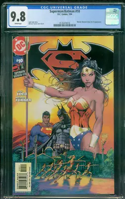 Buy Superman Batman 10 CGC 9.8 Michael Turner Cover 1st Print 7/04 • 76.40£