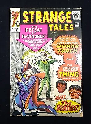 Buy Strange Tales 130 Marvel 1965 Doctor Strange Beatles Jack Kirby VG- (3.5) • 34.79£