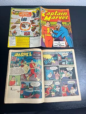 Buy Captain Marvel Adventures #28 Poor Condition 1943 Fawcett Magazine • 80.42£