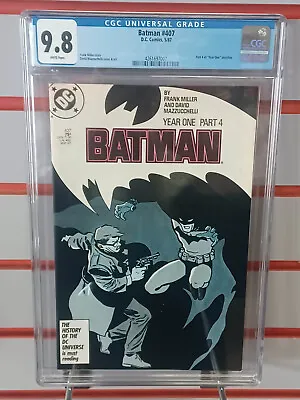 Buy BATMAN #407 (DC, 1987) CGC Graded 9.8 ~ FRANK MILLER ~ YEAR ONE ~ White Pages • 118.31£