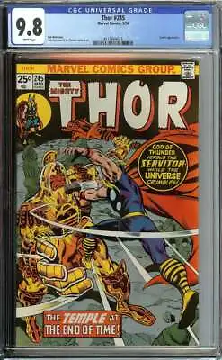 Buy Thor #245 Cgc 9.8 White Pages // 1st App He Who Remains Marvel 1976 • 699.72£