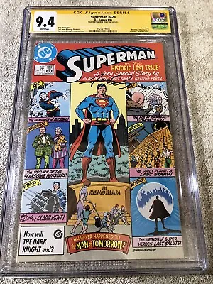 Buy Superman 423 CGC 9.4 SS George Perez Last Issue Curt Swan Alan Moore 9/1986 • 278.05£