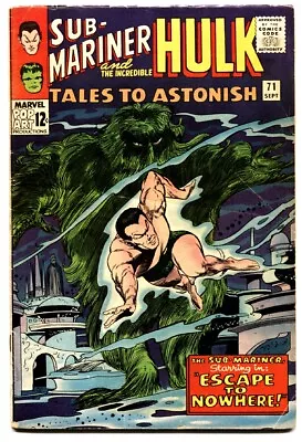 Buy Tales To Astonish #71 Comic Book 1965- Hulk- Sub-Mariner - Silver Age Marvel VG • 25.49£