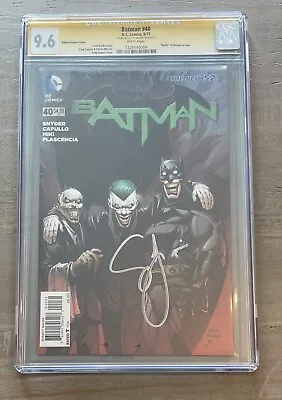 Buy DC Comics’ Batman #40 CGC 9.6 NM+ 2015 Kubert Variant Snyder SS Signed • 55.33£