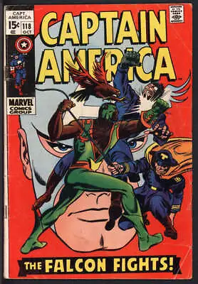Buy Captain America #118 2.5 // 2nd Appearance Of Falcon Marvel 1969 • 34.04£