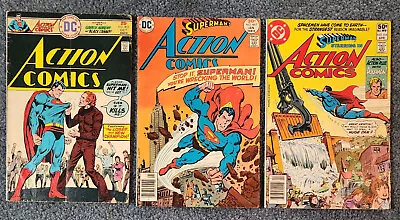 Buy ACTION COMICS Lot Of 3 #452,467,518 Superman DC Comics 1975-81 VG- To VG/FN • 11.98£