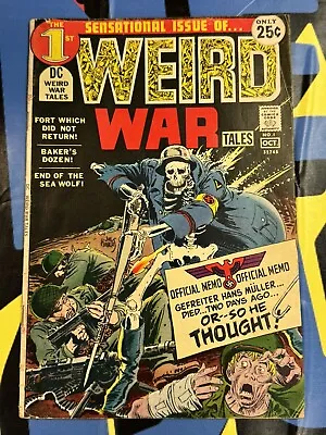 Buy Weird War Tales #1 1971 Joe Kubert Cover DC Comic • 95.32£