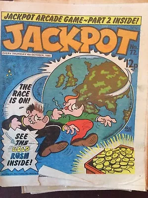 Buy Box J Rare Comic Jackpot No 72 October 4th 1980 • 4.15£