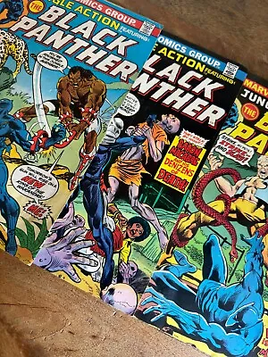 Buy Lot Of 3 Vintage Jungle Action Black Panther Comics 6, 7, 9 • 23.98£