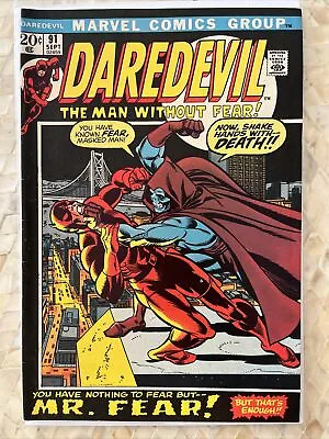 Buy DAREDEVIL #91, Marvel Comics 1st Appearance & Death Larry Cranston 3rd Mr. Fear • 19.98£