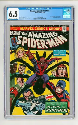 Buy Amazing Spider-Man #135 CGC 6.5 FN+ Origin Of Tarantula • 215£