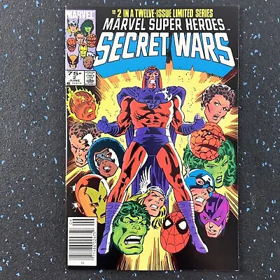 Buy Marvel Super Heroes Secret Wars #2 NEWSSTAND (1984 Zeck Magneto Cover) 9.4 NM • 11.85£