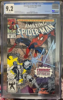 Buy Amazing Spider-man 359 CGC 9.2 First Cameo Of Carnage • 25.82£