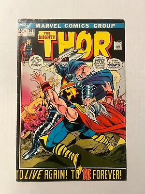 Buy The Mighty Thor #201 1st Appearance Of Blackworld Origin Of Ego-prime 1972 • 8£