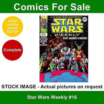 Buy Star Wars Weekly #16 Comic - VG/VG+ 24 May 1978 - Marvel UK • 3.49£