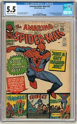 Buy Marvel AMAZING SPIDER-MAN (1966) #38 2nd MARY JANE Cameo STAN LEE +DITKO CGC 5.5 • 229.96£
