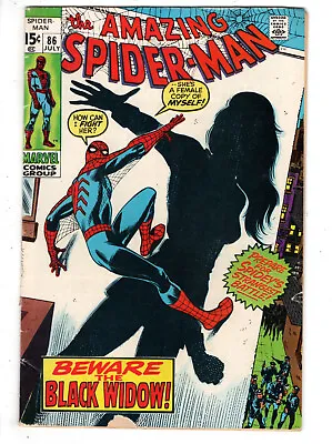 Buy Amazing Spider-man #86 (1970) - Grade 4.5 - Black Widow Gets A New Costume! • 64.05£