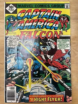 Buy Captain America #213 (1977) Key! 1st App Night Flyer Jack Kirby Marvel Comics • 12.01£