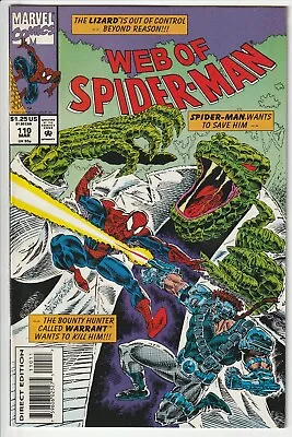 Buy Web Of Spider-Man #110 Vol. 1 (1985-1998) Marvel Comics Direct VF • 1.86£