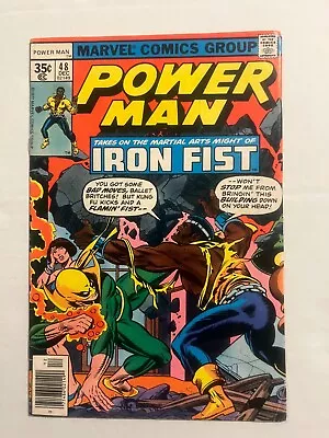 Buy Power Man #48 1st Meeting Of Power Man & Iron Fist Gil Kane Cover Art 1977 • 47.80£