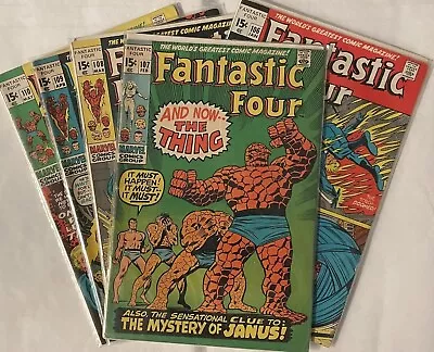 Buy Fantastic Four #106 To #110 (5 Consecutive Comic Set - MARVEL 1971)  • 399.76£