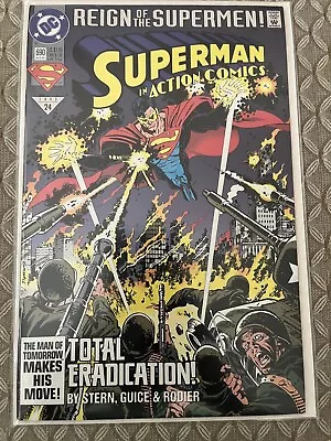 Buy DC Comics Superman In Action Comics, Reign Of The Supermen  #690 August 1993 • 4.02£