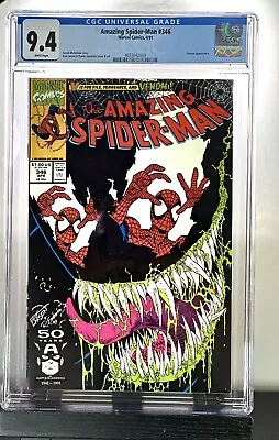 Buy AMAZING SPIDER-MAN #346 CGC 9.4 Erik Larsen’s Venom Cover • 70.95£