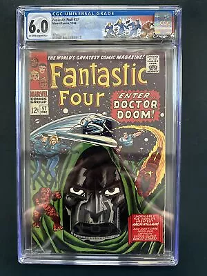 Buy Fantastic Four 57 CGC 6.0 OW/W Pages Classic Doom Cover • 100£