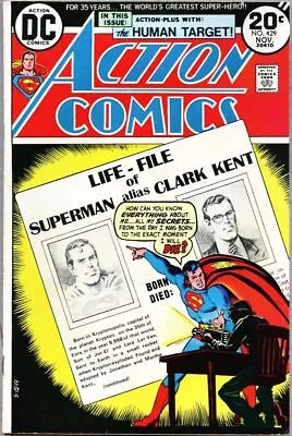 Buy Action Comics #429-1973-fn 6.0 Superman Flash Human Target • 12.33£