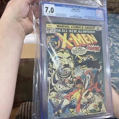 Buy Uncanny X-Men #94 CGC 7.0 1975 3rd Wolverine 2nd New Xmen Team KEY Serial # 0001 • 787.70£