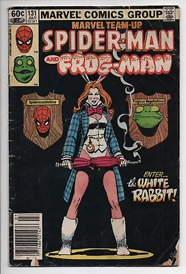 Buy Marvel Team Up Spider-Man And Frogman 131 Comic Book 1983 White Rabbit Cover • 30.30£