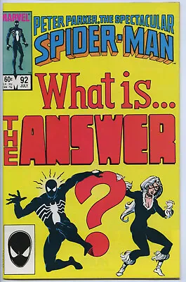 Buy SPECTACULAR SPIDER-MAN #92 - 9.2, WP - Spider-Man/Black Cat Vs Answer • 5£
