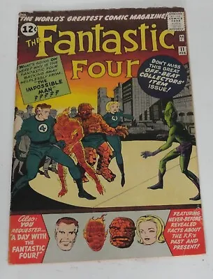 Buy Fantastic Four #11 First Impossible Man Key Issue Vg 1965 • 194.64£