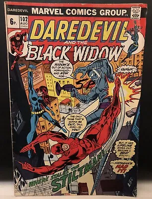 Buy DAREDEVIL #102 Comic Marvel Comics Bronze Age Reader Copy Black Widow • 7.85£