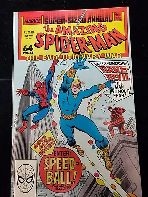 Buy Amazing Spider-Man Annual 22, Marvel Comics, 1st App Of Speedball, Daredevil App • 15.84£