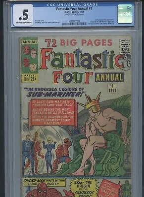 Buy Fantastic Four Annual #1 1963 CGC 0.5 (1st App Of Lady Dorma And Krang) • 71.15£