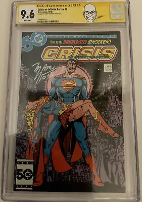 Buy DC Comics Crisis On Infinite Earths #7 CGC 9.6 W Pgs 1985 SS Signed Marv Wolfman • 197.94£