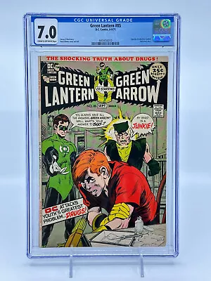 Buy Green Lantern #85 CGC 7.0 Cream To Off-White Pages Speedy Revealed As A Junkie • 139.91£
