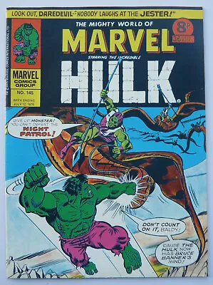 Buy Mighty World Of Marvel #145 - Hulk - Marvel UK Comic - 12 July 1975 VF- 7.5 • 5.99£