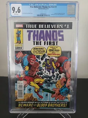 Buy True Believers: Thanos The First #1 Cgc 9.6 Graded 2018 Iron Man #55 1st Thanos! • 39.41£