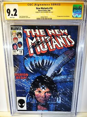 Buy Chris Claremont Signed New Mutants 18 (1984)-cgc Ss 9.2-1st Warlock, Demon Bear! • 74.87£
