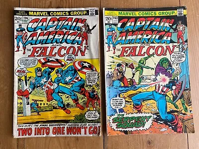Buy Marvel Comics: Captain America #156 & 163 (1973) Vintage Bronze Age Comics, Used • 35£