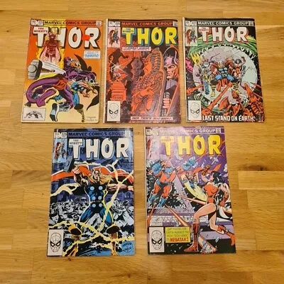 Buy Marvel Comics The Mighty Thor 325 326 327 328 329 • 14.99£