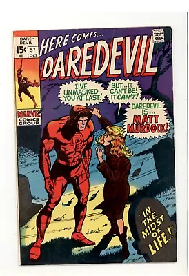 Buy Daredevil 57 F Fine Death's Head (Paxton Page) Appearance 1969 • 17.47£
