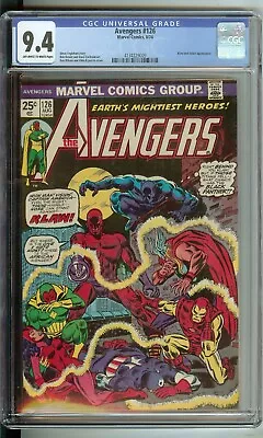 Buy Avengers #126 CGC 9.4 Marvel Comic 1974 Klaw Black Panther • 86.89£