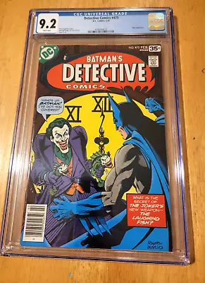 Buy Detective Comics #475 * 9.2 Cgc White Pages* 1978 Classic Joker Cover   *010 • 188£