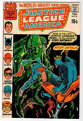 Buy JUSTICE LEAGUE OF AMERICA #87 - Adams Cover - VF 1971 Vintage DC Comic • 25.94£